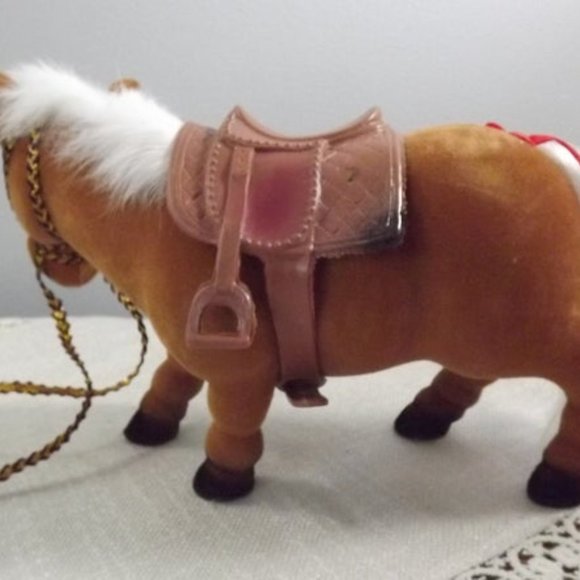 Brown Flocked Pony, Carnival Prize Horse - Picture 5 of 9